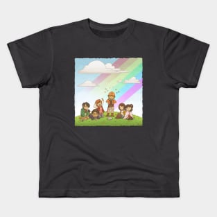 Rainbow Line Snooze Kids T-Shirt